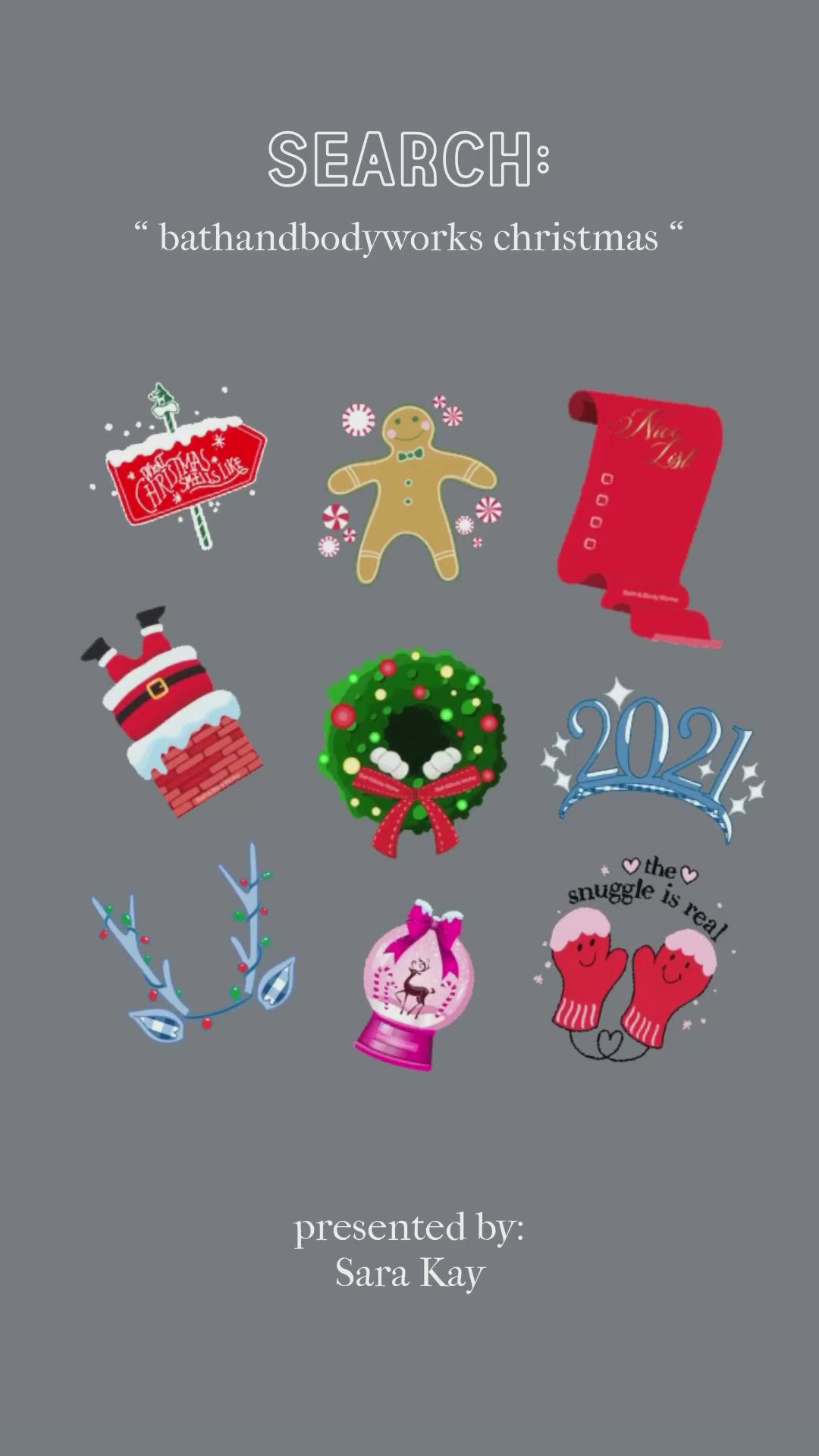 This contains: Gifs/stickers for Instagram stories for Christmas/winter