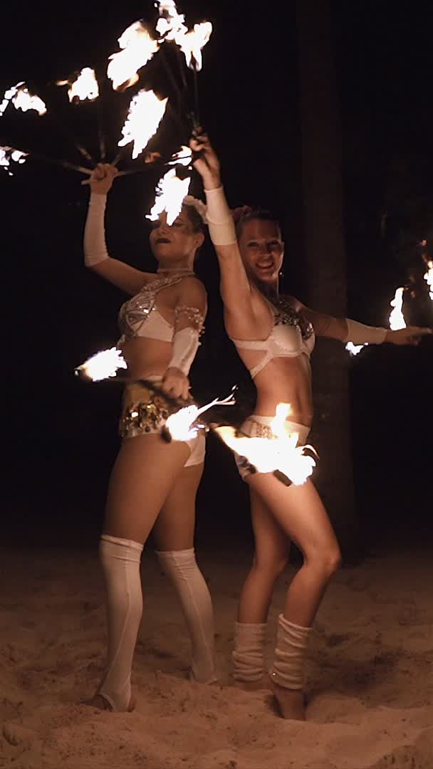 This contains an image of: Fire dancers destination wedding Mexico