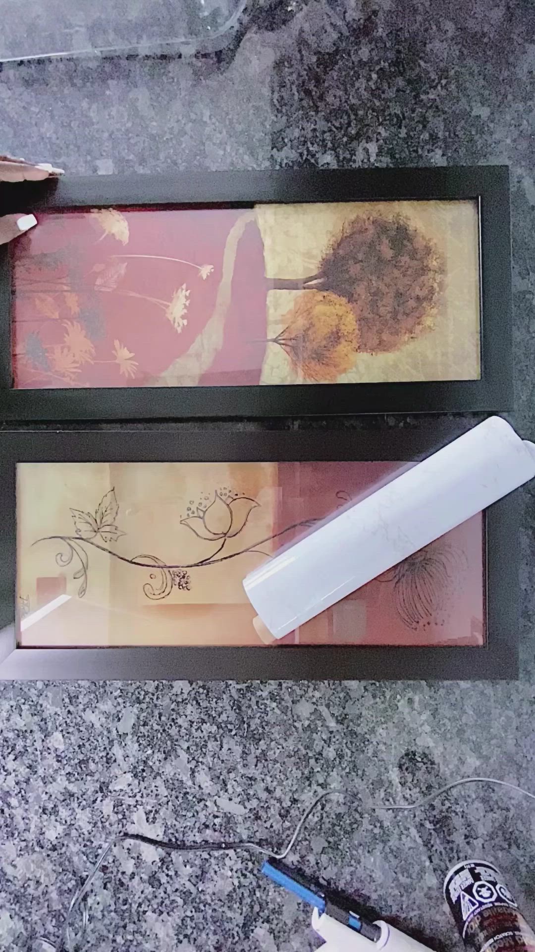 This contains an image of: Thrift Flip Wall Art With Hot Glue