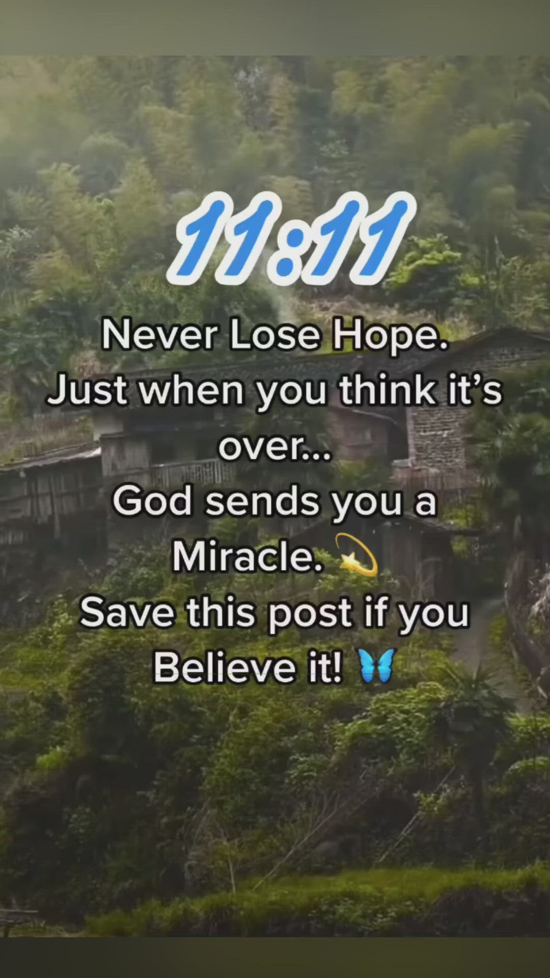 This contains an image of: Save this if you Believe!🦋 #1111 #manifestation #God #believe #abundance #love #miracle #hope