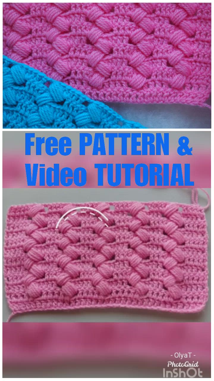 This may contain: the crochet pattern is easy to make and looks great for beginners in this video