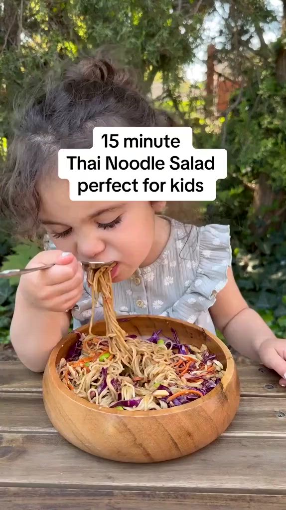 This contains an image of: Quick 15-Minute Thai Noodle Salad for Kids 🍜