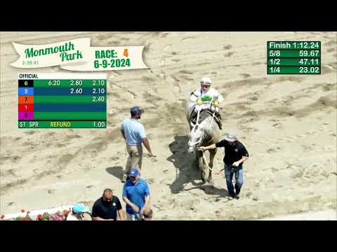 video thumbnail for MONMOUTH PARK 6-9-24 RACE 4