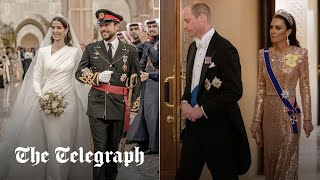 video: Prince and Princess of Wales attend lavish royal wedding in Jordan