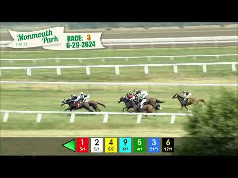 video thumbnail for MONMOUTH PARK 6-29-24 RACE 3