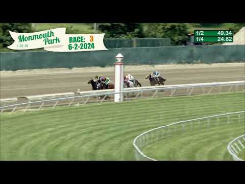 video thumbnail for MONMOUTH PARK 6-2-24 RACE 3