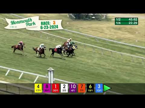 video thumbnail for MONMOUTH PARK 6-23-24 RACE 3