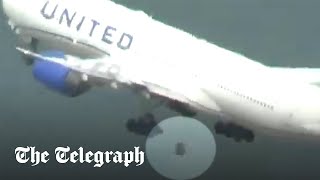video: Watch: United Airlines plane loses wheel during take-off