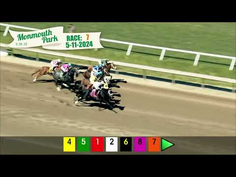 video thumbnail for MONMOUTH PARK 5-11-24 RACE 7 – THE LONG BRANCH STAKES