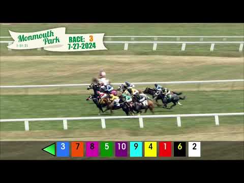 video thumbnail for MONMOUTH PARK 7-27-24 RACE 3