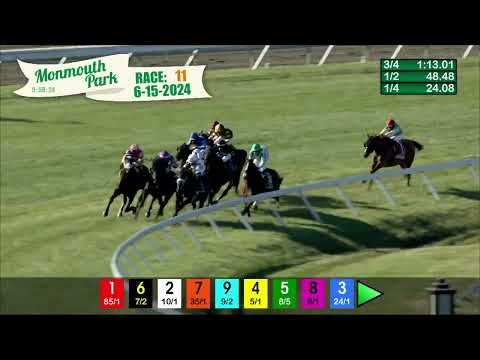 video thumbnail for MONMOUTH PARK 6-15-24 RACE 11 – THE MONMOUTH STAKES