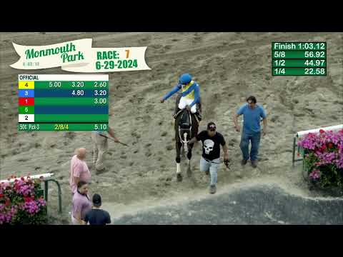 video thumbnail for MONMOUTH PARK 6-29-24 RACE 7