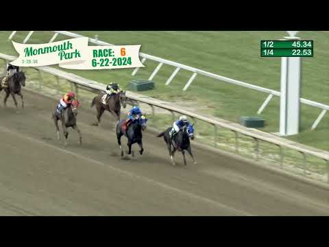 video thumbnail for MONMOUTH PARK 6-22-24 RACE 6