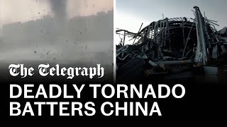 video: Watch: Tornado kills at least five people as it tears through eastern China