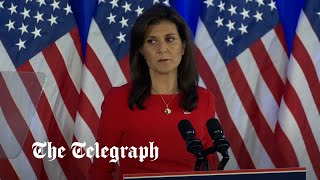 video: Nikki Haley quotes Thatcher as she quits US presidential race