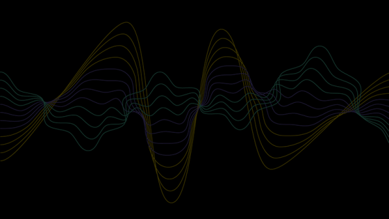 Wavy lines similar to an audio equalizer.