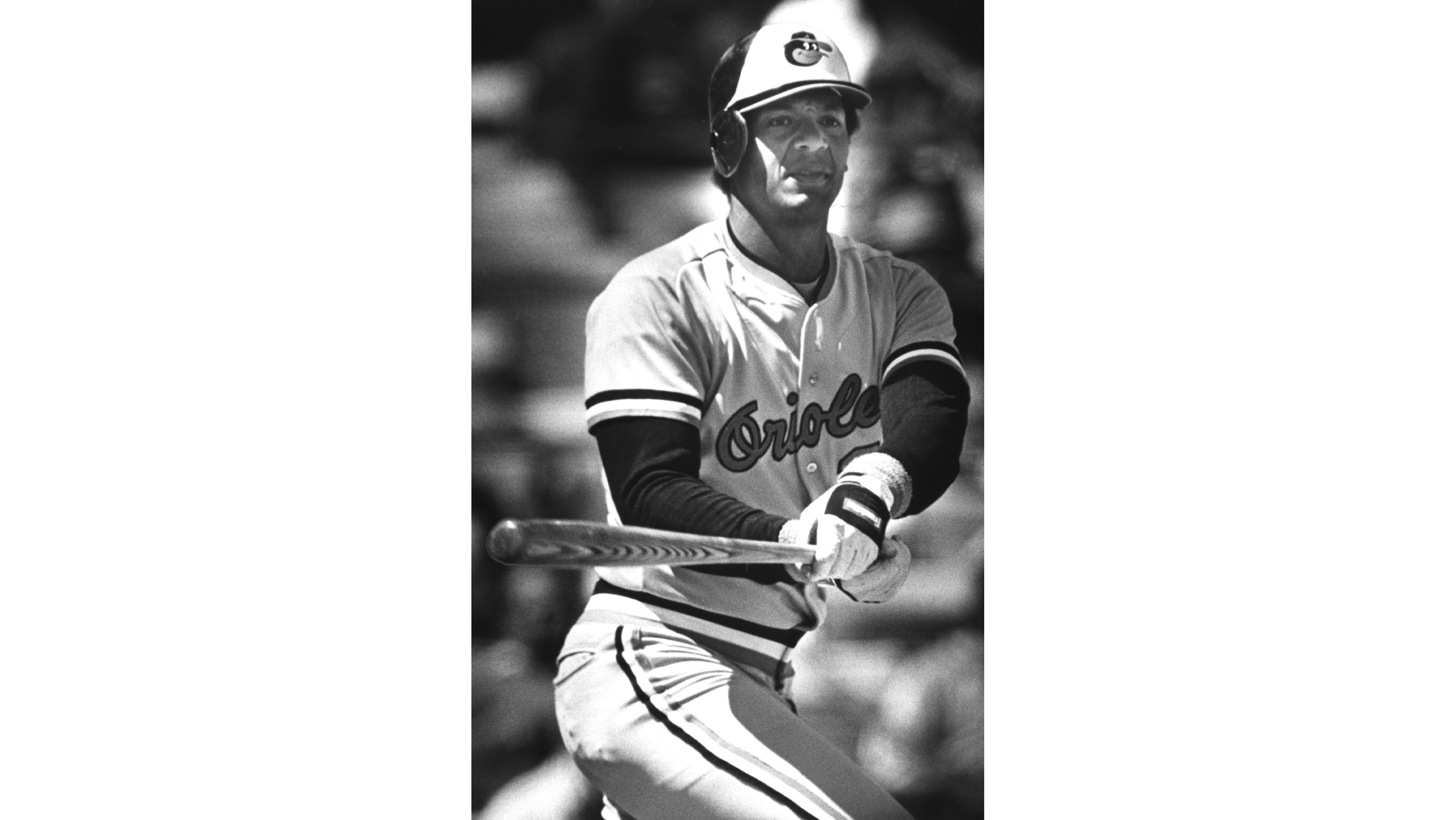 Ken Singleton fouls off a pitch during a spring training intrasquad game in 1984. (Gene Sweeney Jr./Staff Photo)