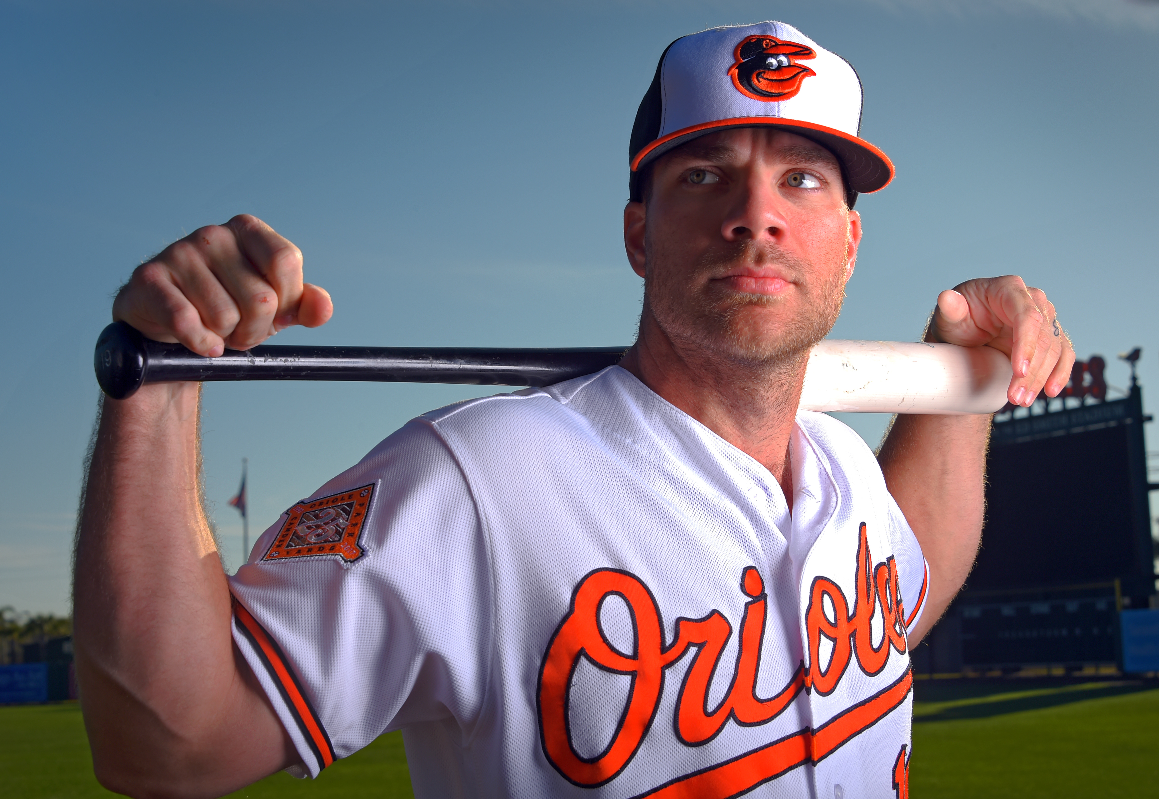 Sarasota, FL -- 02/20/2017 -- Baltimore Orioles first baseman Chris Davis poses for a photo day portrait at the Ed Smith Stadium baseball complex. (Karl Merton Ferron / Baltimore Sun Staff) [BBG 2017 ORIOLES PHOTO DAY DAVIS (DSC_7995.JPG)]