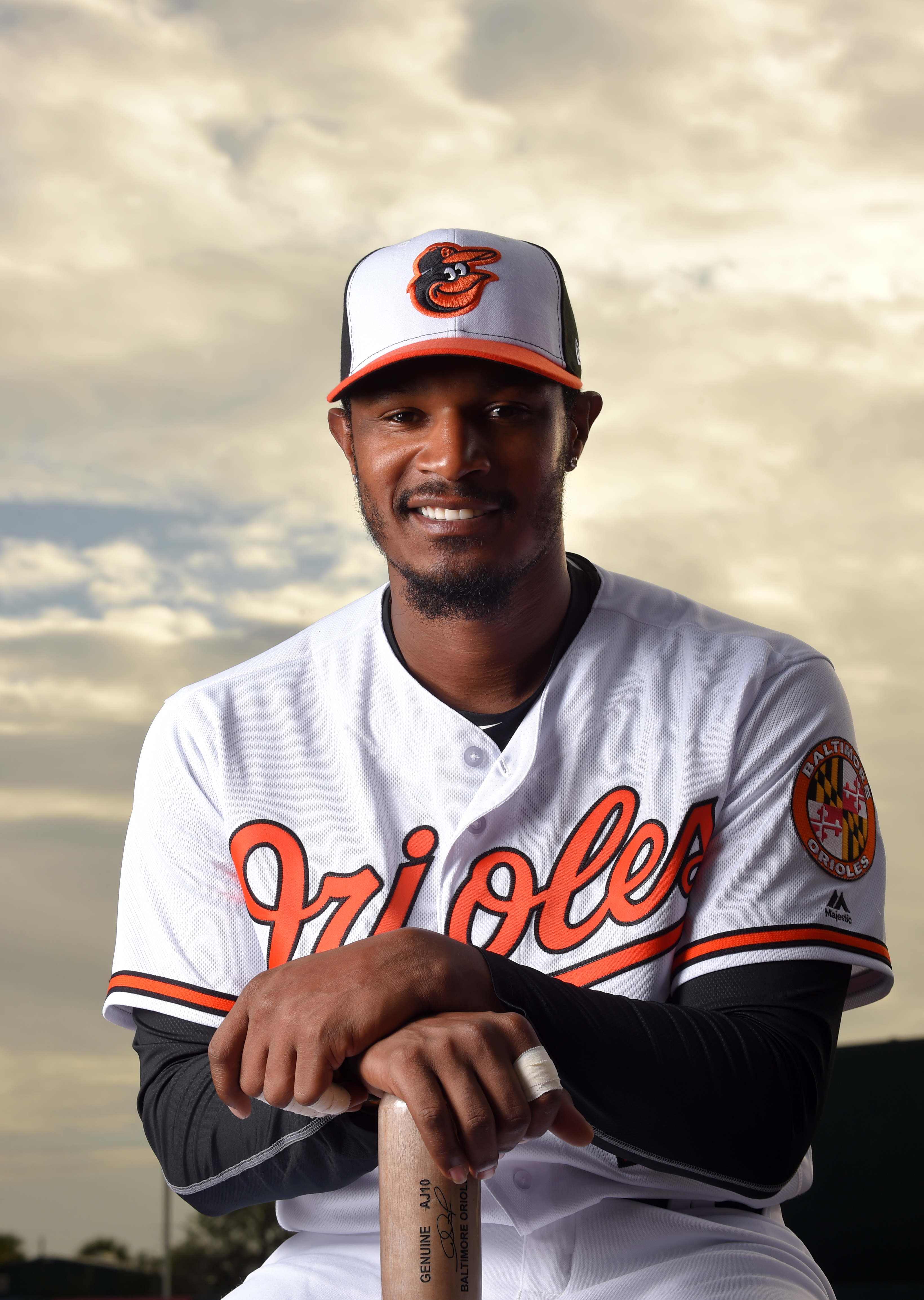 Sarasota,FL--2/20/18--#10 Adam Jones. Baltimore Orioles Spring Training at the Ed Smith Stadium complex in Sarasota, Florida. Lloyd Fox,Baltimore Sun Staff--DSC_3435.JPG