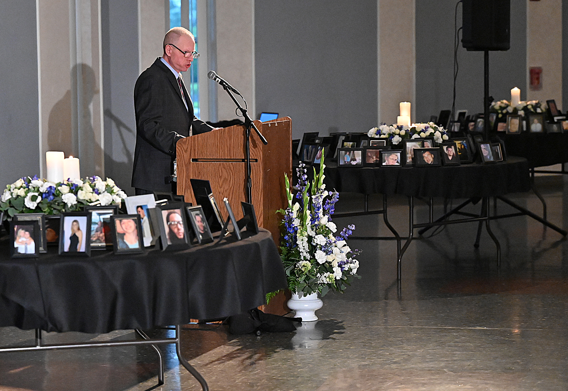 State's Attorney Haven N. Shoemaker, Jr., hosted and served as MC at the 9th Annual Drug Overdose and Prevention Vigil Tuesday at Portico at St. John in Westminster. (Jeffrey F. Bill/Staff photo)