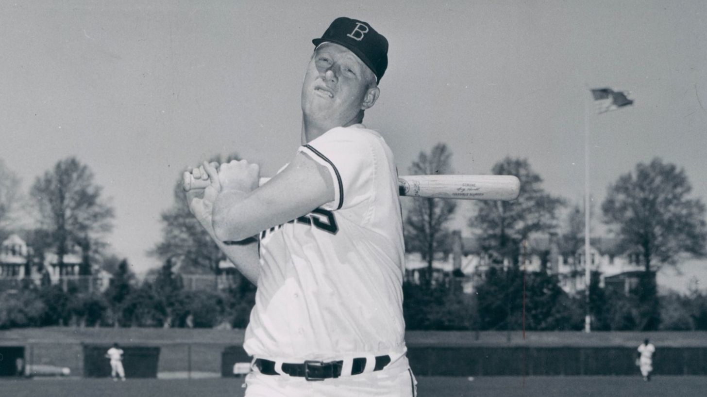 Boog Powell takes a swing.