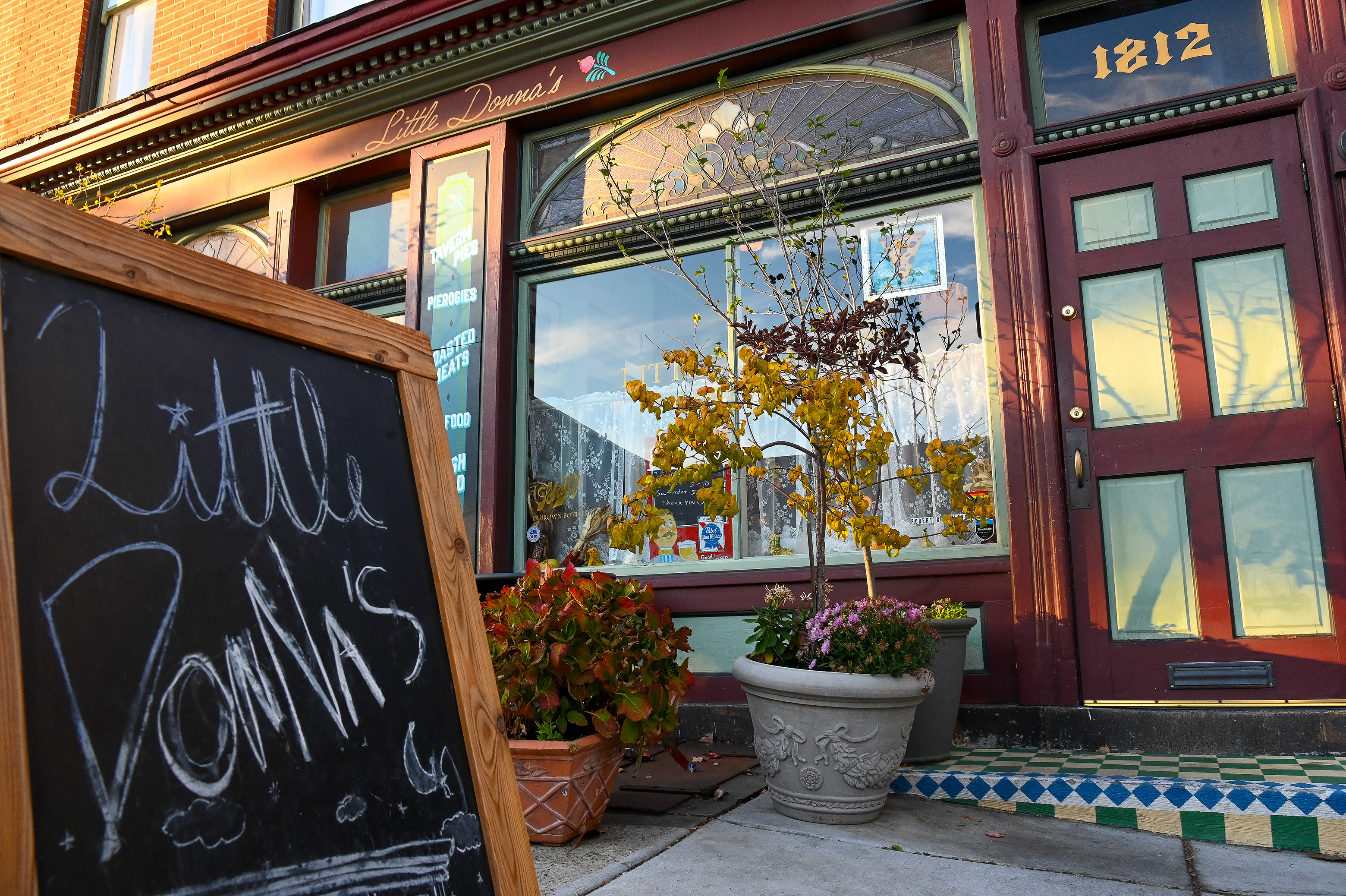 The front entrance of Little Donna's, a small restaurant that opened in Upper Fells Point last year.