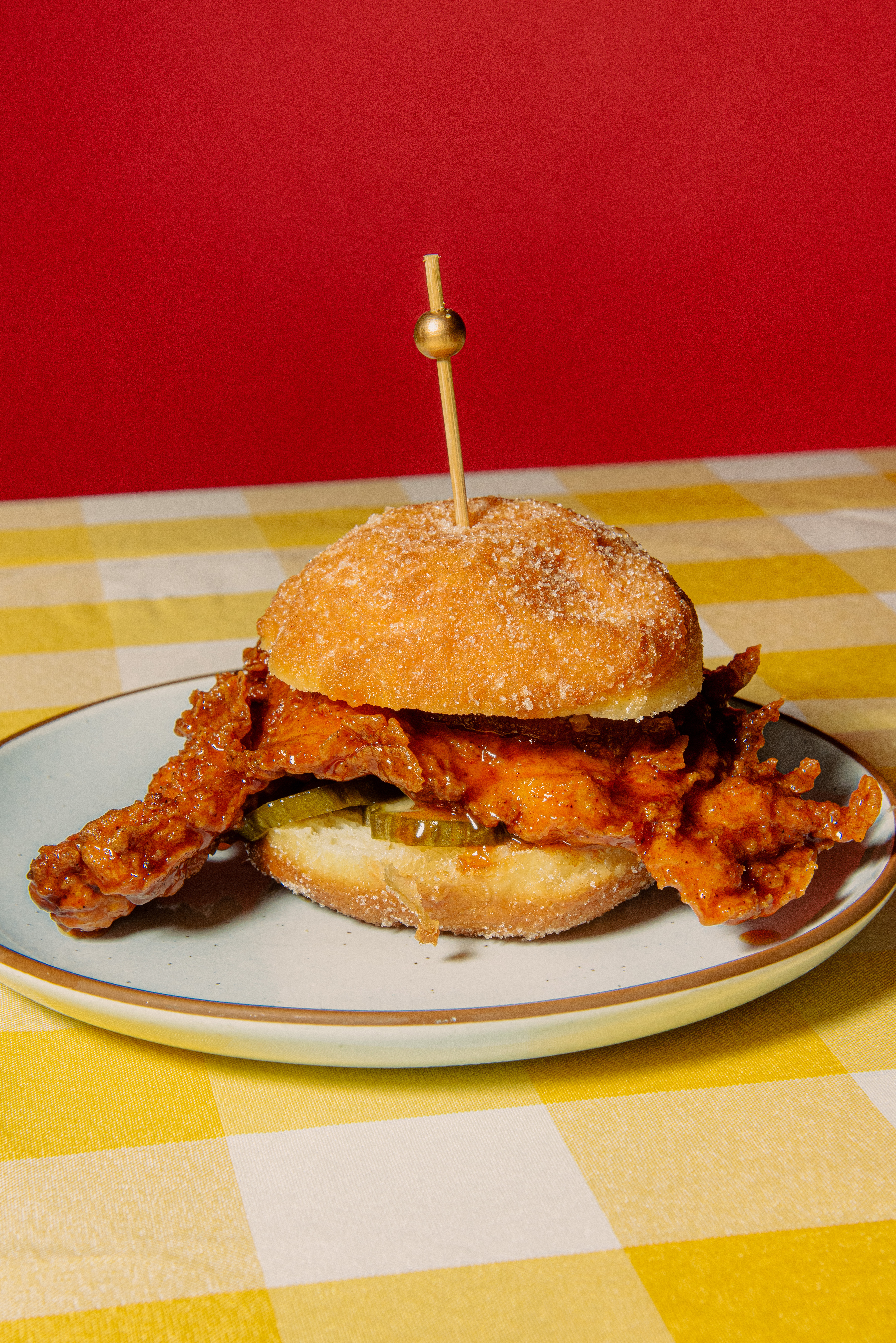 Millers All Day hot honey chicken sandwich. (Caroline Herring Photo)