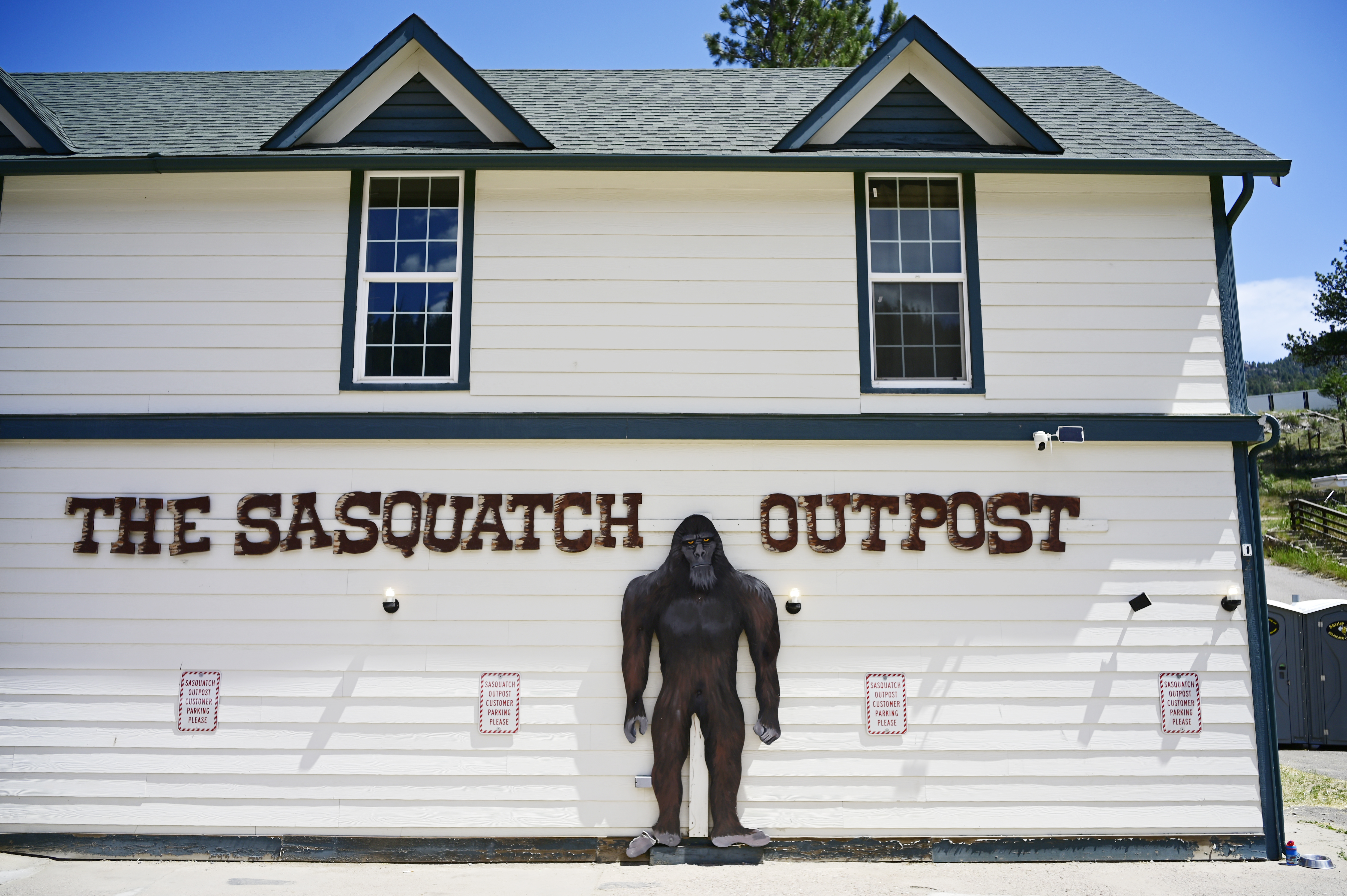 A large cutout of Bigfoot stands beside The Sasquatch Outpost in Bailey, Colorado on Wednesday, June 26, 2024. (Photo by Hyoung Chang/The Denver Post)