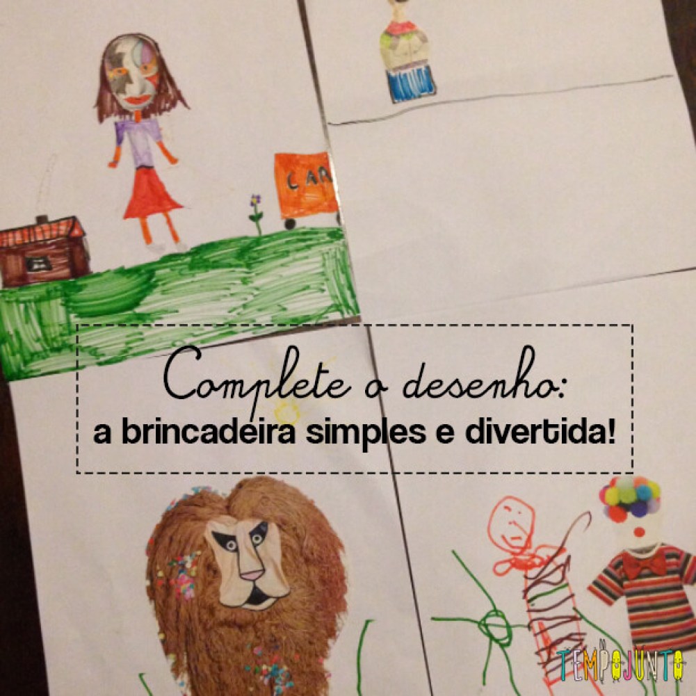 10 brincadeiras legais para fazer em casa complete o desenho