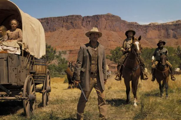 Kevin Costner meets a wagon train heading west in Horizon: An American Saga - Chapter One