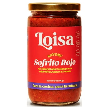 Loisa Sofrito Rojo Cooking Sauce, Non-GMO, No-MSG, No Preservatives, No Artificial Coloring, No Artificial Flavors, Vegan, Pure Latin Flavor, 12 oz, Pack of 1