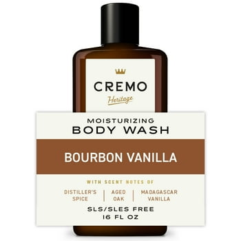 Cremo Mens Body Wash, 16 Oz, Bourbon Vanilla Scent