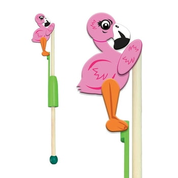 Animal Acrobats - Flamingo from Deluxebase. Animal Themed Wooden Toddler Toys. Traditional Style Kids Toys. Cute Safari Animals Figures, Eco Wood Educational Toys and Kids Party Favors.