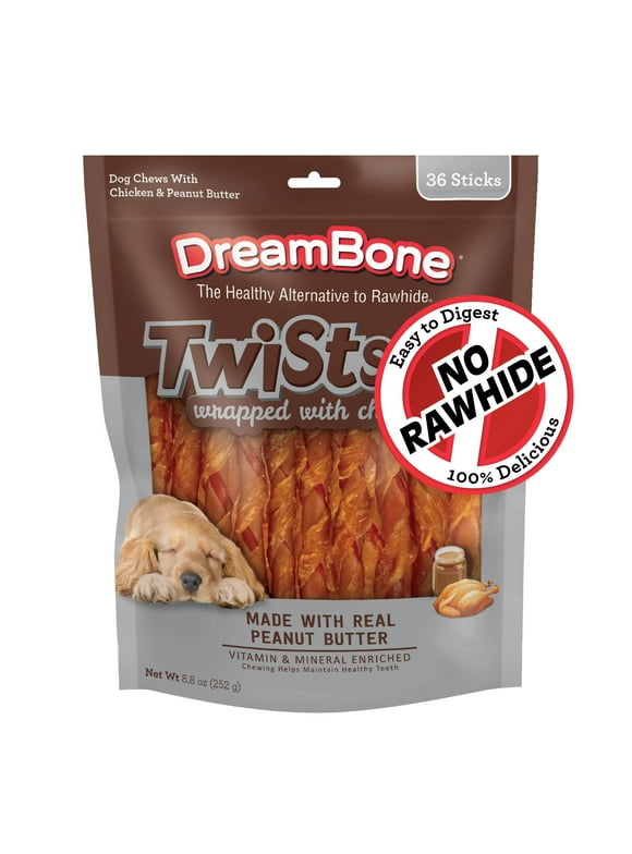 DreamBone Twists Wrapped with Chicken Rawhide-Free Dog Chews, 8.8 oz. (36 Count)