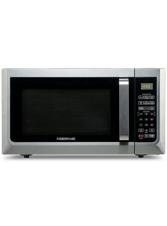 Farberware FMG13SS 1.3 Microwave Oven w LED Light/SENSOR 1100 Watts Stainless