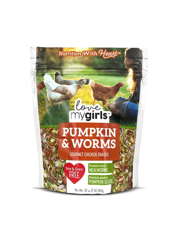 Love My Girls Pumpkin & Worms Gourmet Multi-Grain Chicken Snacks, 2 lb. Bag, 1-Pack