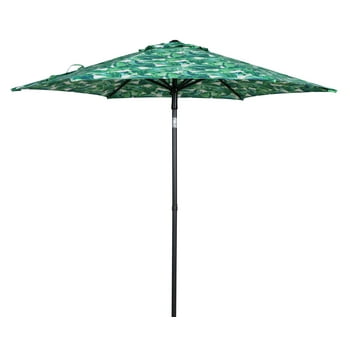 Mainstays 7.5 Foot Push-up Round Market Umbrella Palm