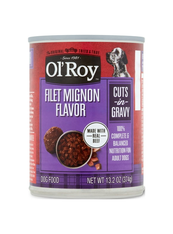 Ol' Roy Filet Mignon Flavor Cuts in Gravy, 13.2 oz Can