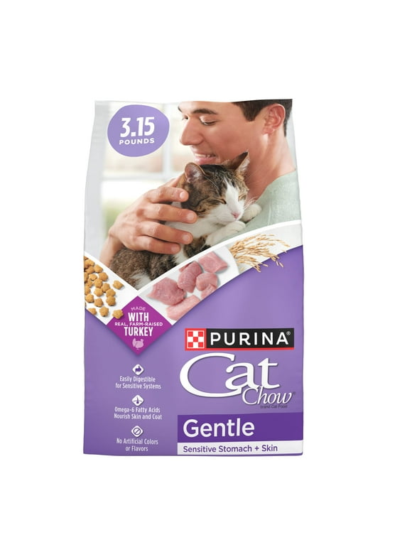 Purina Cat Chow Gentle Adult Dry Cat Food, 3.15 lb