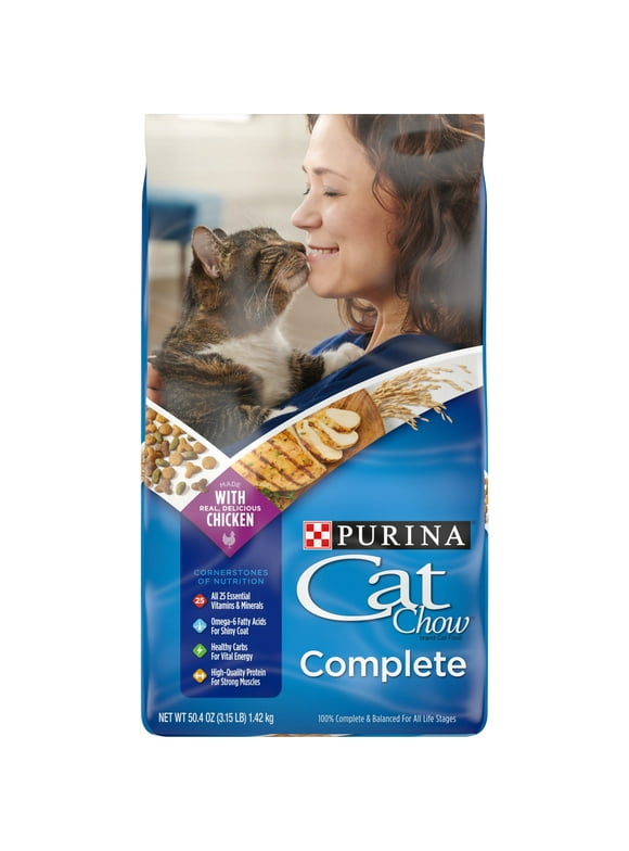 Purina Cat Chow High Protein Dry Cat Food, Complete, 3.15 lb. Bag