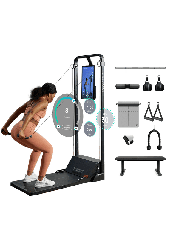 SPEEDIANCE AI-Powered Smart Home Gym System, Multi-functional Smith Workout Machine & Full Body Strength Training Fitness Equipment, All-in-One Training Machine with Digital Weight Virtual Trainer