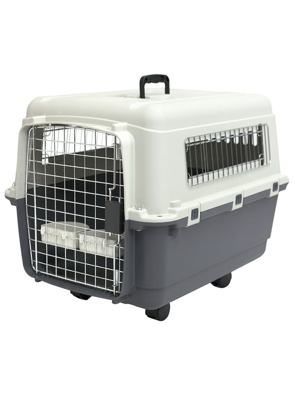 SportPet Designs Plastic Dog IATA Airline Approved Kennel Carrier, Medium, 1 Piece