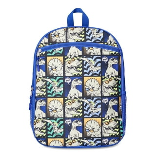 Wonder Nation 16" Backpack, Dino Comic Reflex Blue