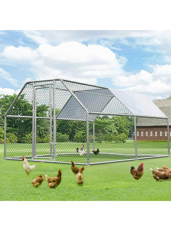 YODOLLA Outdoor Chicken Coop, 12.5' x 9' x 6.5', Metal