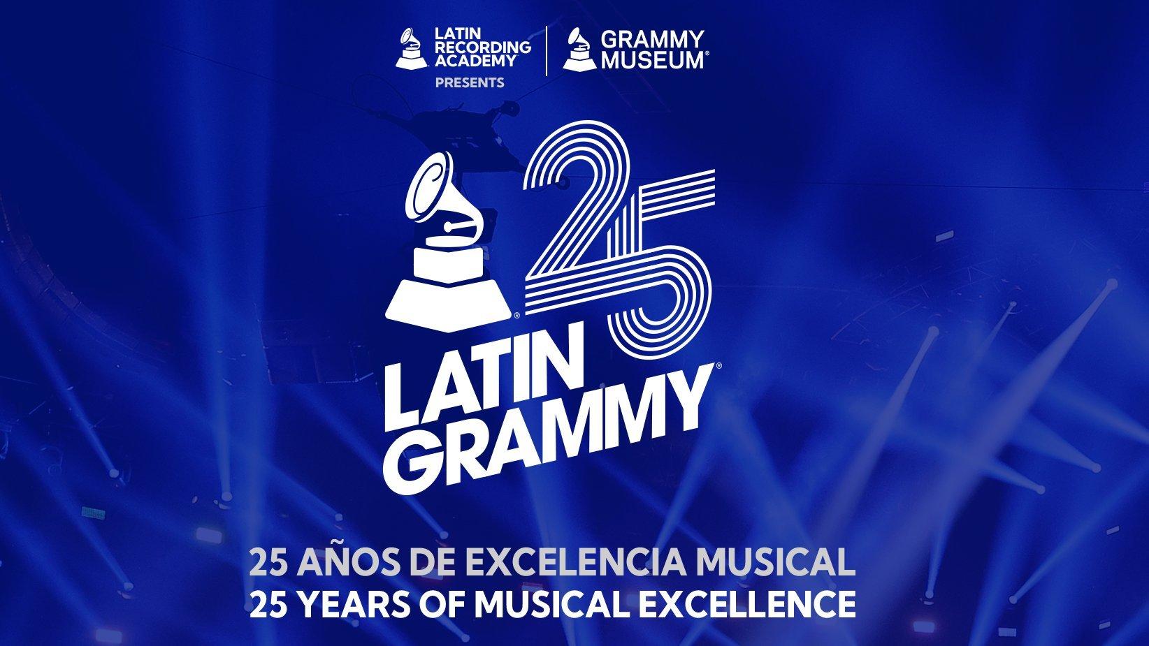 Latin GRAMMY 25 Years of Musical Excellence graphic