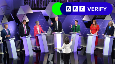 Seven party spokespeople at BBC election debate