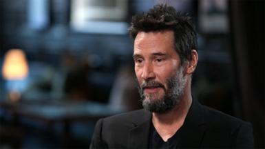 Actor Keanu Reeves during a BBC interview