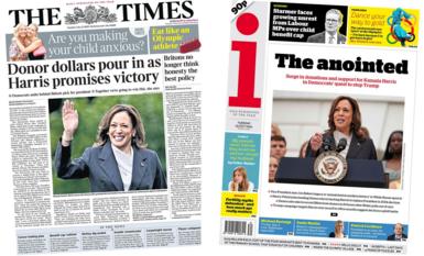 The Times and i newspaper front pages