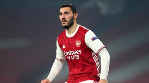 Sead Kolasinac playing for Arsenal