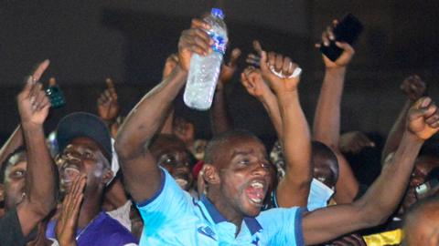 Super Eagles fans celebrating in Lagos, Nigeria - 7 February 2024